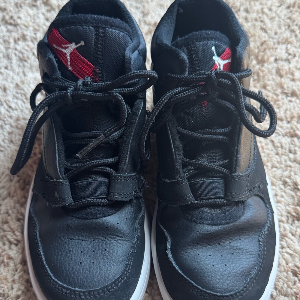 Jordan Black and Red High-Top Sneakers
